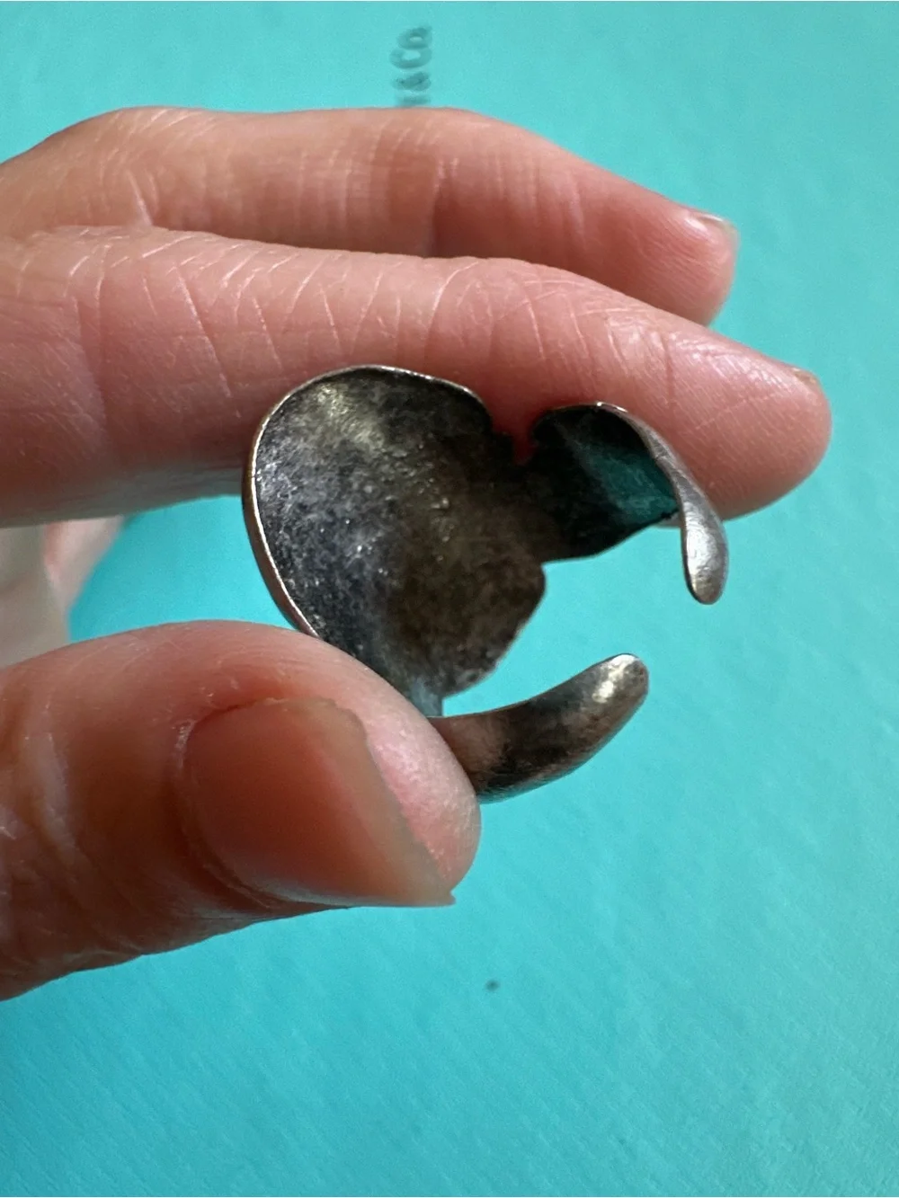 Vintage Untested Skull Open Back Ring 7.5